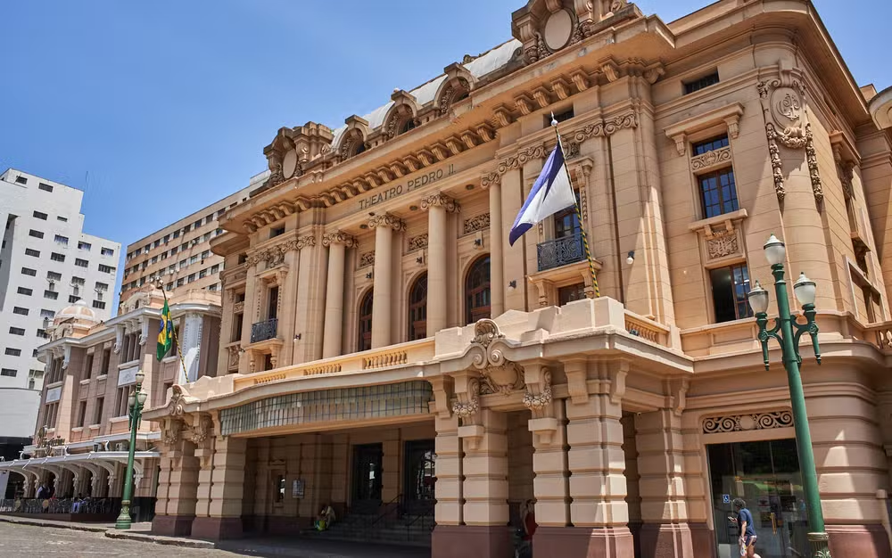 Theatro Pedro II façade in Ribeirão Preto